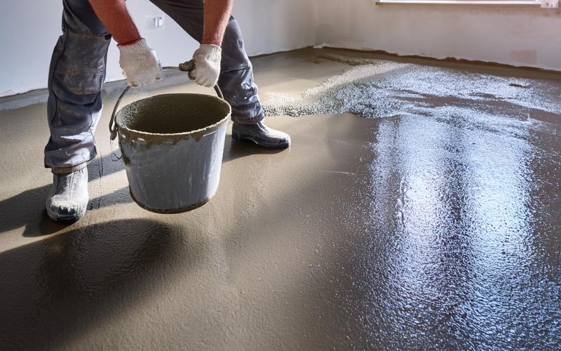 Flytspackling av ett ojamnt golv