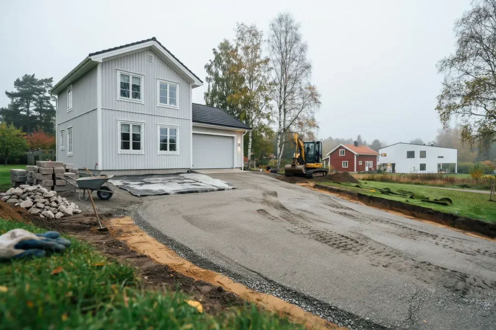 l gga om garageuppfarten r tt b rlager lutning och material f r ett h llbart resultat